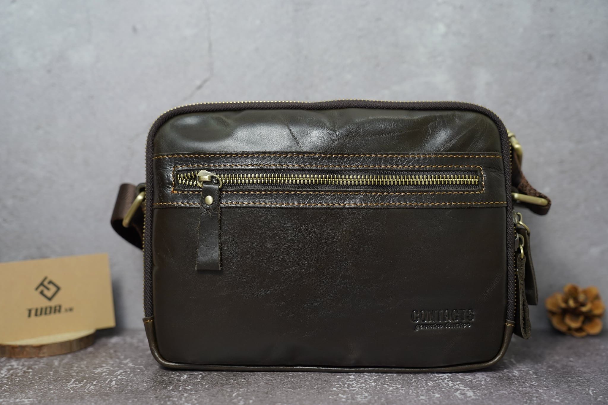 Túi Messenger Da Bò PULL UP Nhập Khẩu Đeo Chéo Đựng iPad - Classic SBM233