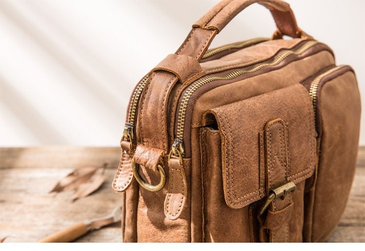 Túi Da Bò Thật RETRO Đeo Chéo & Xách Tay Đựng IPad SBM223