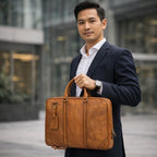 Cặp Xách Tay Da Bò VEG Italy Nhập Khẩu Đựng Laptop Bussiness Men SBM191