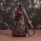 Túi da bò thật đeo chéo trước ngực SBM155