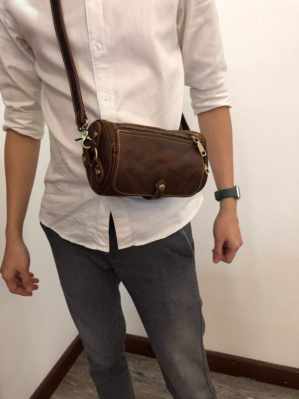 Túi da bò thật Berry & Ken VINTAGE - SBM123