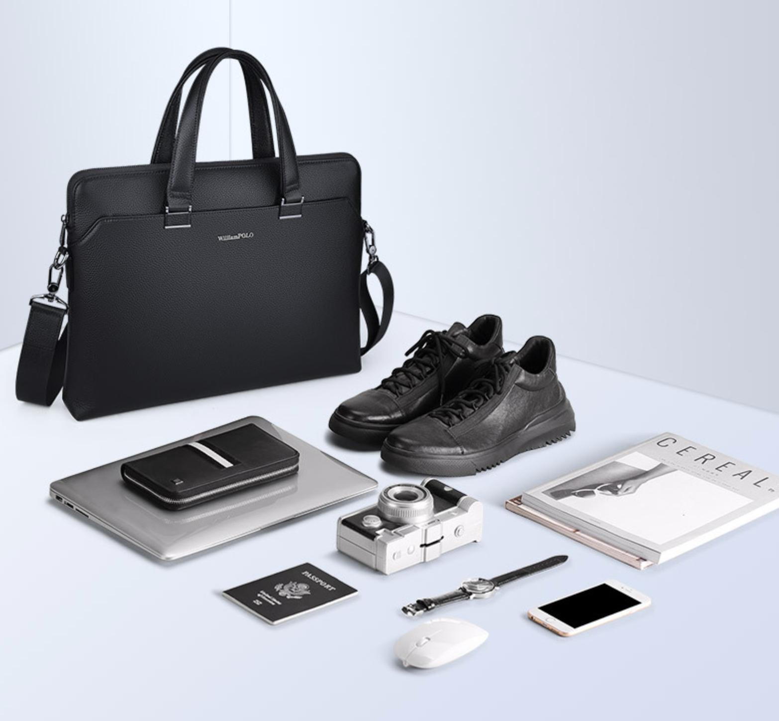 Cặp Da Doanh Nhân Da Thật Cao Cấp Đựng Laptop & Hồ Sơ William Polo SBM360