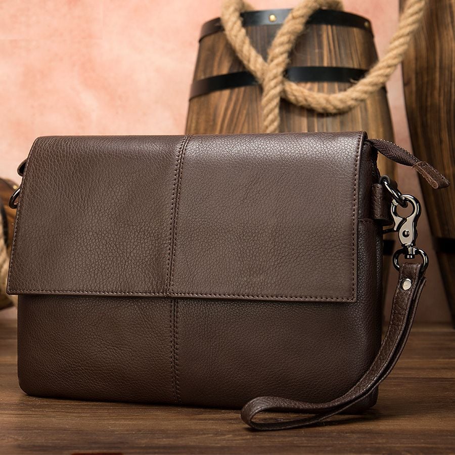 Túi Da Bò Thật Đeo Chéo & Clutch Cầm Tay Đựng IPad - Classic SBM188