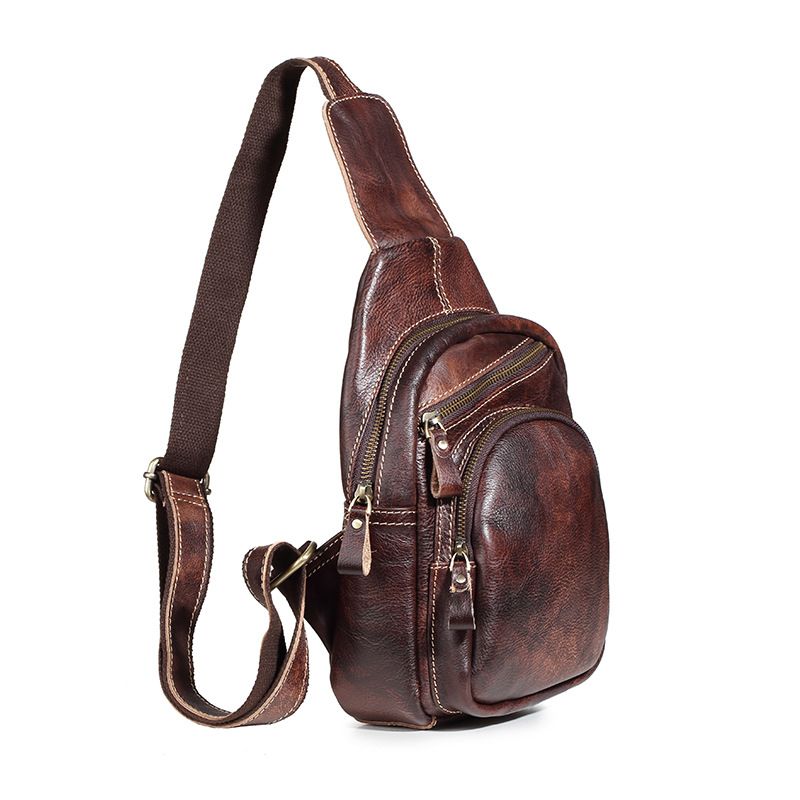 Túi da bò thật đeo chéo trước ngực SBM155