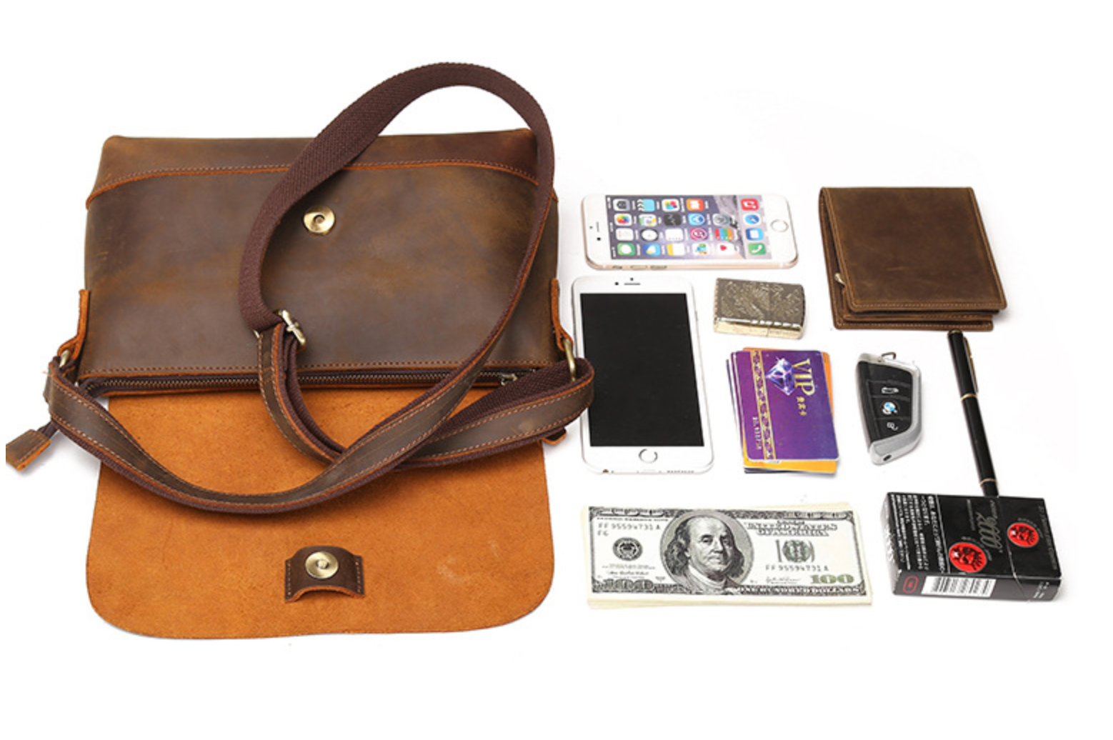 Túi đeo chéo da bò thật Berry & Ken RETRO - Classic edition TUDA SBM121