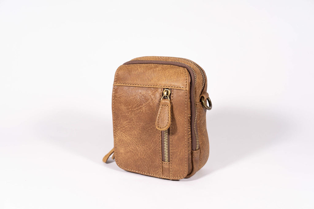 Túi da bò thật Berry & Ken RETRO mini nhỏ gọn Classic edition SBM103