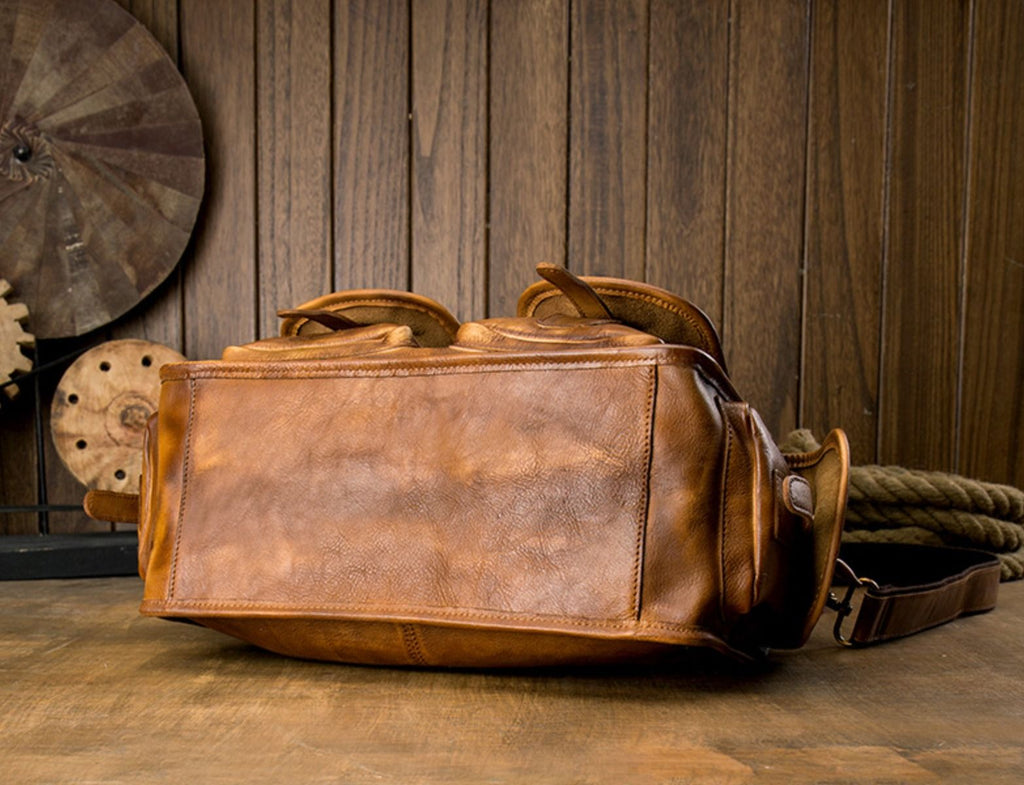 Túi Xách Da Bò VEG Patina Italy Cao Cấp Xách Tay Đựng Laptop & Hồ Sơ SBM373