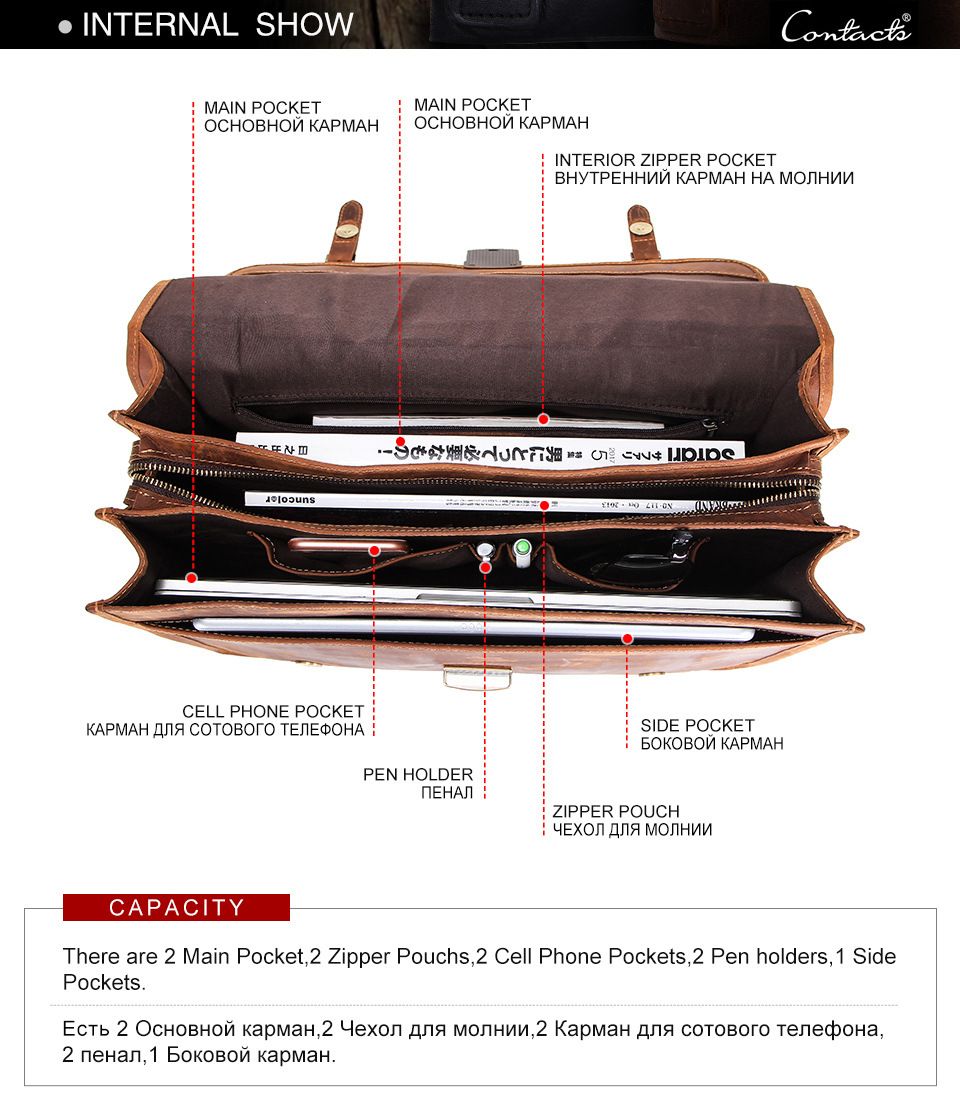 Cặp Da Công Sở Da Bò Sáp Italy Cao Cấp Đựng Laptop RETRO SBM324