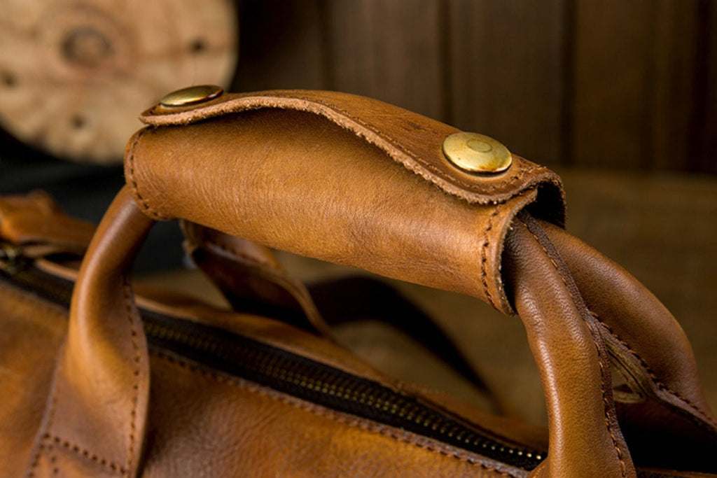 Túi Xách Da Bò VEG Patina Italy Cao Cấp Xách Tay Đựng Laptop & Hồ Sơ SBM373