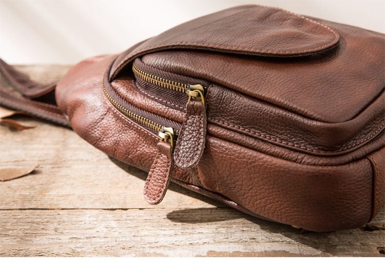 Túi Da Thật Đeo Chéo Trước Ngực VINTAGE SBM237