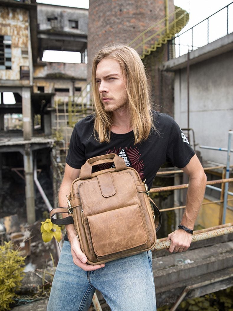 Túi da bò thật đựng laptop phong cách doanh nhân RETRO SBM157