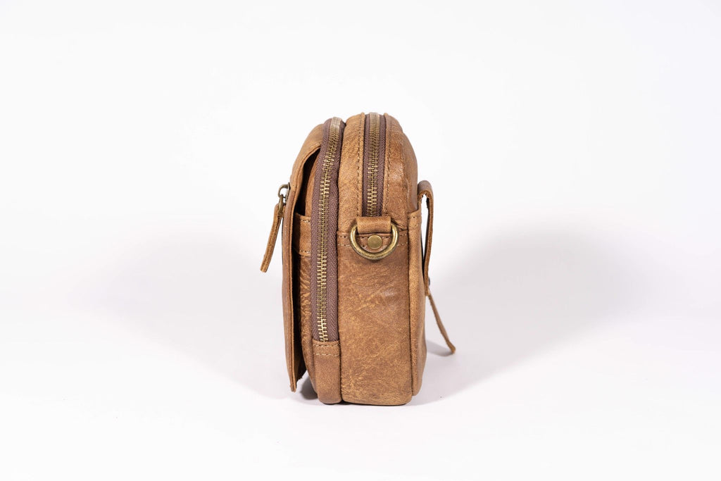 Túi da bò thật Berry & Ken RETRO mini nhỏ gọn Classic edition SBM103