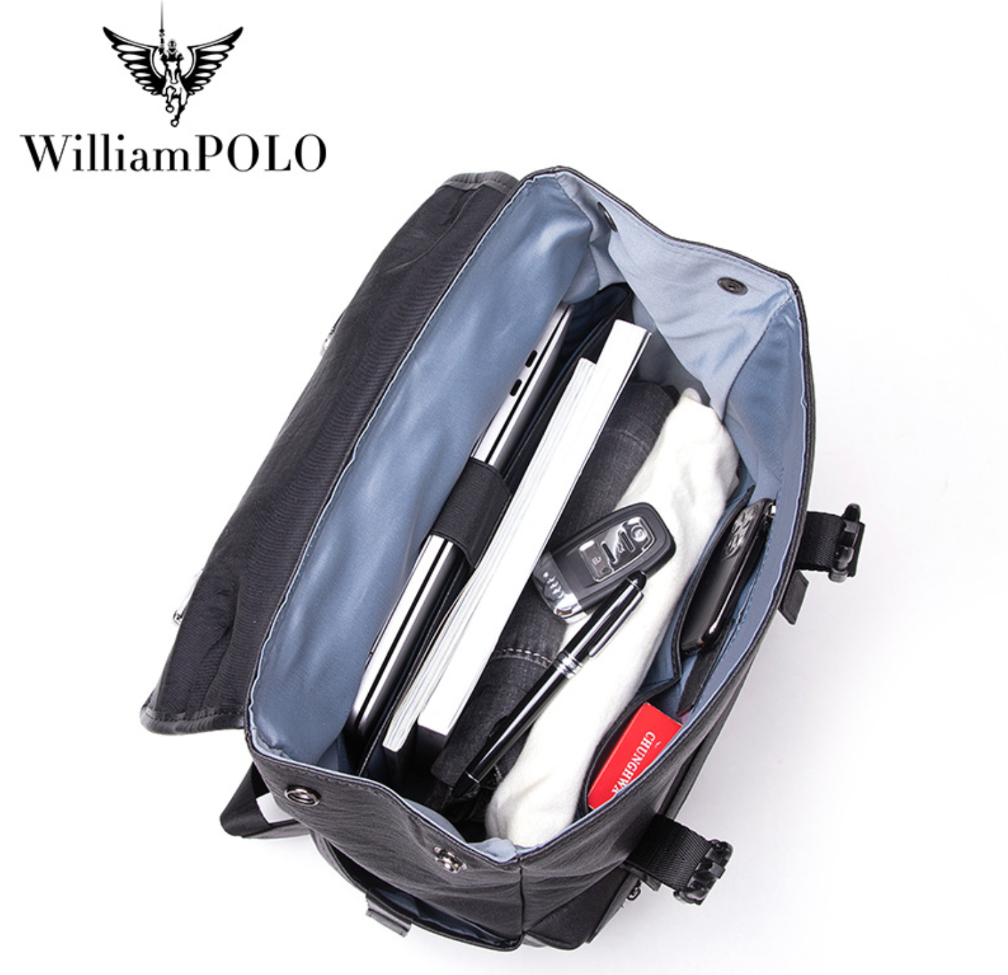 Balo Da Bò Thật William POLO VINTAGE Phong Cách Doanh Nhân Đa Chức Năng BPL355