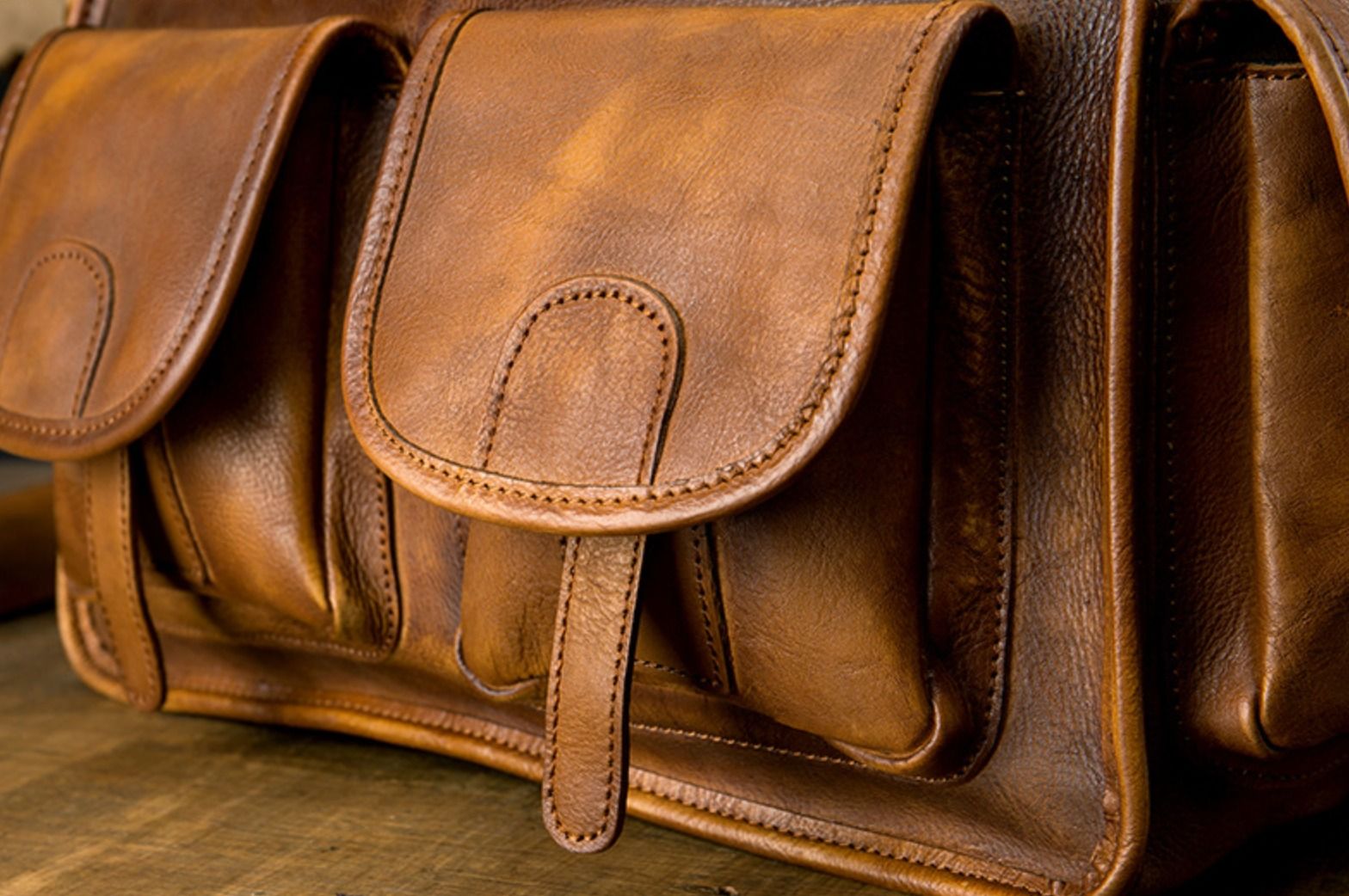 Túi Xách Da Bò VEG Patina Italy Cao Cấp Xách Tay Đựng Laptop & Hồ Sơ SBM373