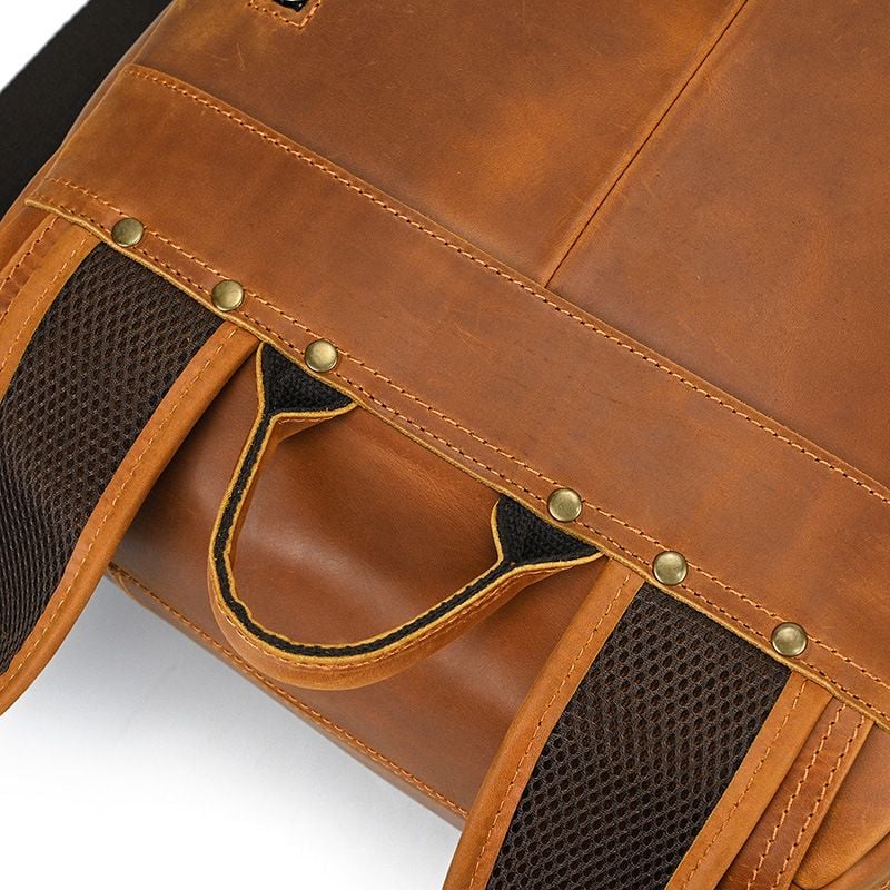 Balo Da Bò Sáp RETRO Chứa Laptop Đa Chức Năng BPL307