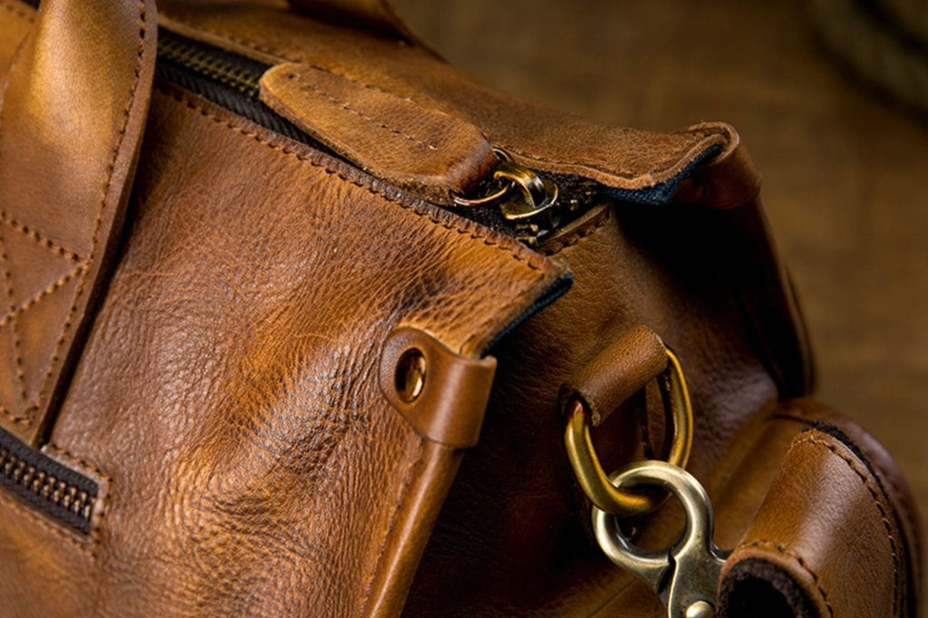 Túi Xách Da Bò VEG Patina Italy Cao Cấp Xách Tay Đựng Laptop & Hồ Sơ SBM373