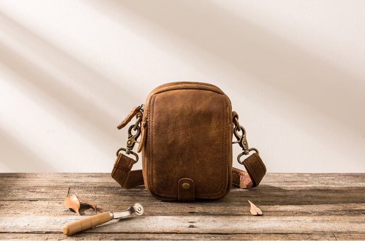 Túi da bò thật nhỏ gọn Berry & Ken RETRO - Classic edition SBM113