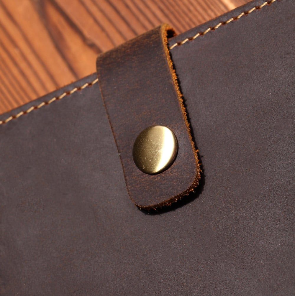 Ví Da Bò Sáp Đựng PASSPORT & CARD Đa Năng Gấp Cúc Bấm Classic Edition W108