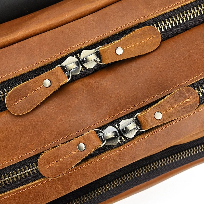 Balo Da Bò Sáp RETRO Chứa Laptop Đa Chức Năng BPL307