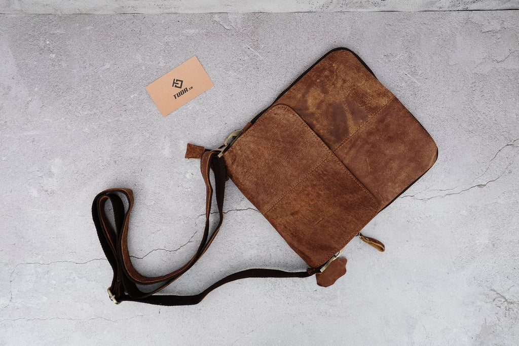 Túi Da Bò Thật Đeo Chéo Đựng IPad - Classic SBM180