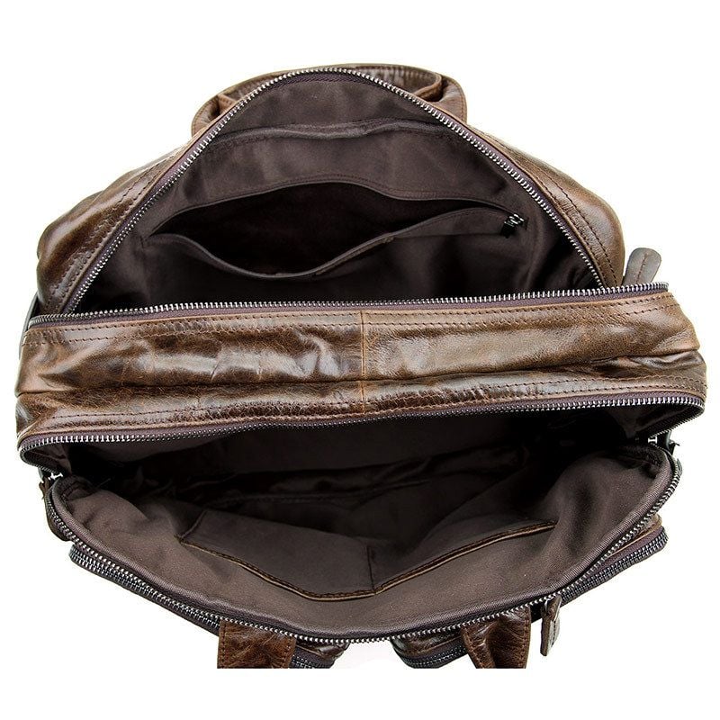 Cặp Da Thật Cao Cấp Đa Chức Năng đựng laptop VINTAGE TUDA SBM273