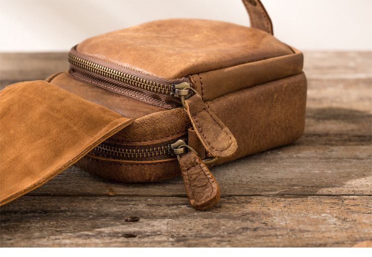 Túi da bò thật nhỏ gọn Berry & Ken RETRO - Classic edition SBM113