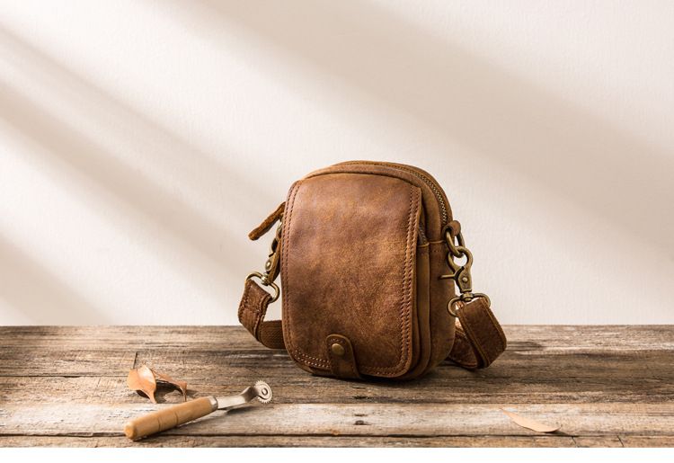 Túi da bò thật nhỏ gọn Berry & Ken RETRO - Classic edition SBM113