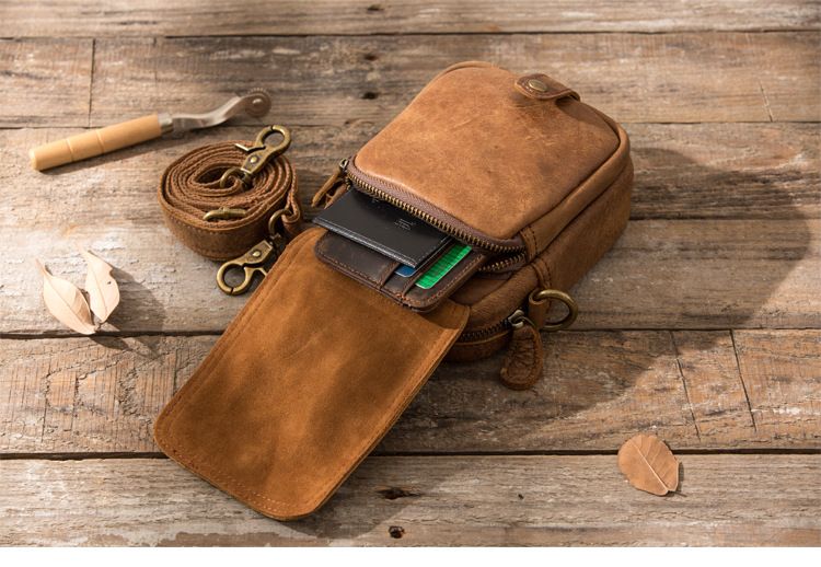 Túi da bò thật nhỏ gọn Berry & Ken RETRO - Classic edition SBM113