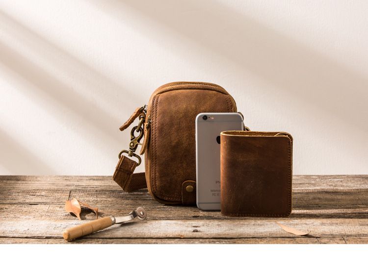 Túi da bò thật nhỏ gọn Berry & Ken RETRO - Classic edition SBM113