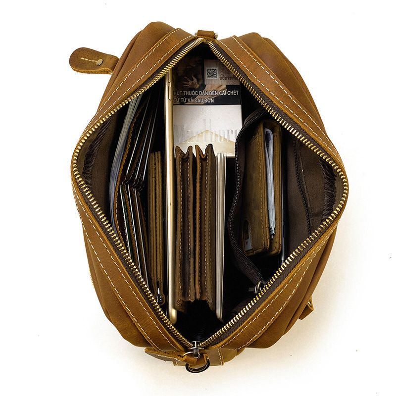 CLUTCH Cầm Tay & Đeo Chéo Đa Năng Da Thật VINTAGE SBM217