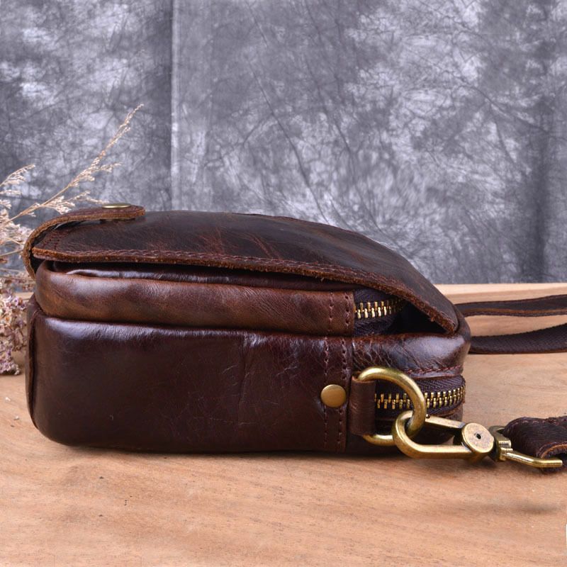 Túi da bò thật nhỏ gọn Berry & Ken RETRO - Classic edition SBM113