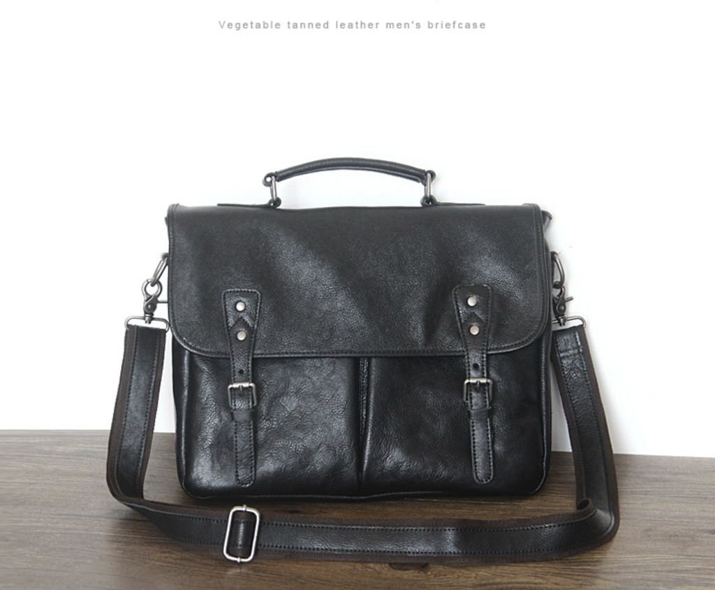 Cặp Da Bò VEG Patina Italy Cao Cấp Xách Tay Đựng Laptop & Hồ Sơ Bussiness SBM356