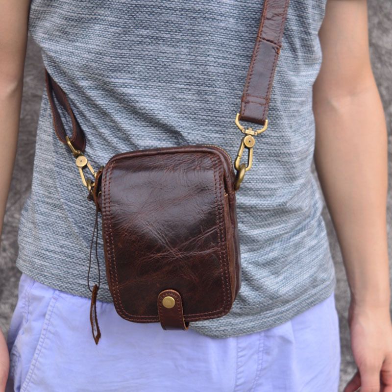 Túi da bò thật nhỏ gọn Berry & Ken RETRO - Classic edition SBM113