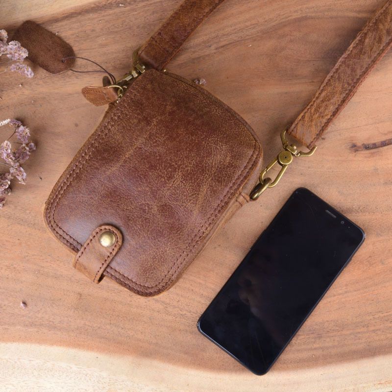 Túi da bò thật nhỏ gọn Berry & Ken RETRO - Classic edition SBM113