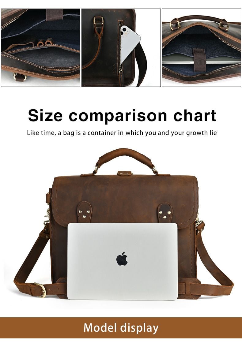 Cặp Da Công Sở Da Bò Sáp Italy Cao Cấp Đa Năng Kết Hợp Balo SBM390