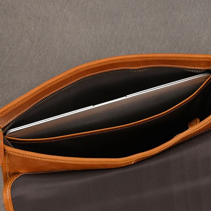 Cặp Da Công Sở Da Bò Sáp Cao Cấp Đựng Laptop VINTAGE TUDA SBM399