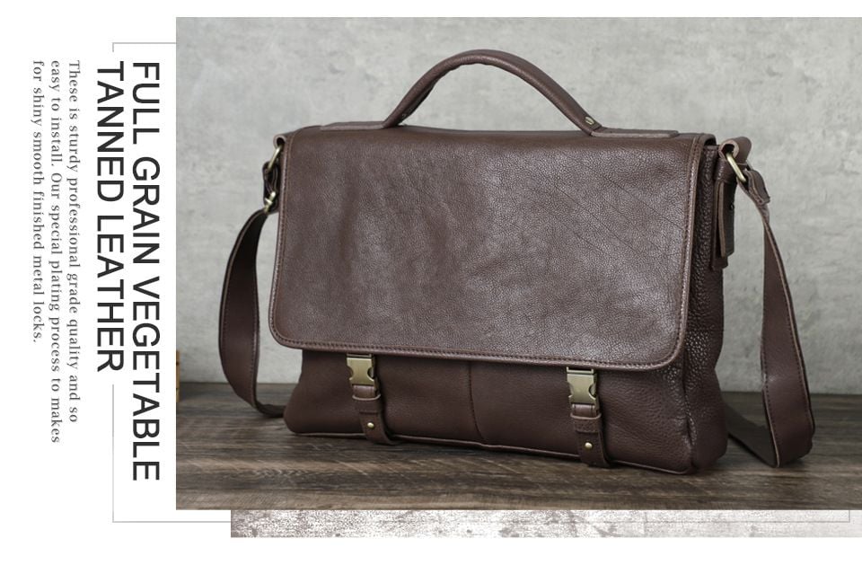 Cặp Da Công Sở & Doanh Nhân Da Thật Đựng Laptop VINTAGE TUDA SBM398