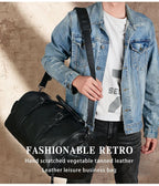 Túi Du Lịch Da Bò Thật Dung Tích Lớn Có Ngăn Chứa Giầy Phong Cách Âu Mỹ TBL416