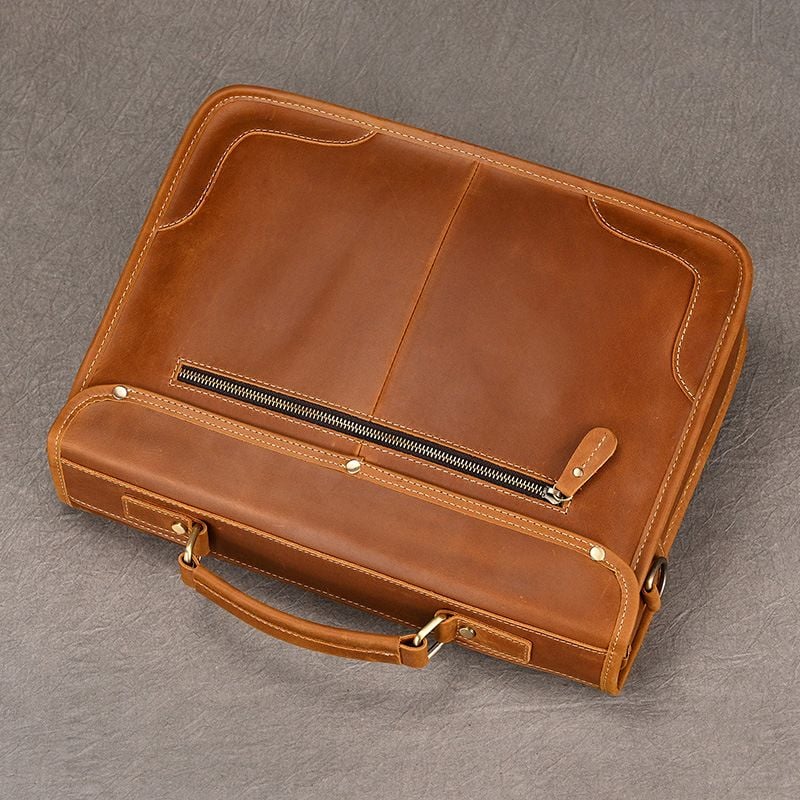 Cặp Da Công Sở Da Bò Sáp Cao Cấp Đựng Laptop VINTAGE TUDA SBM399