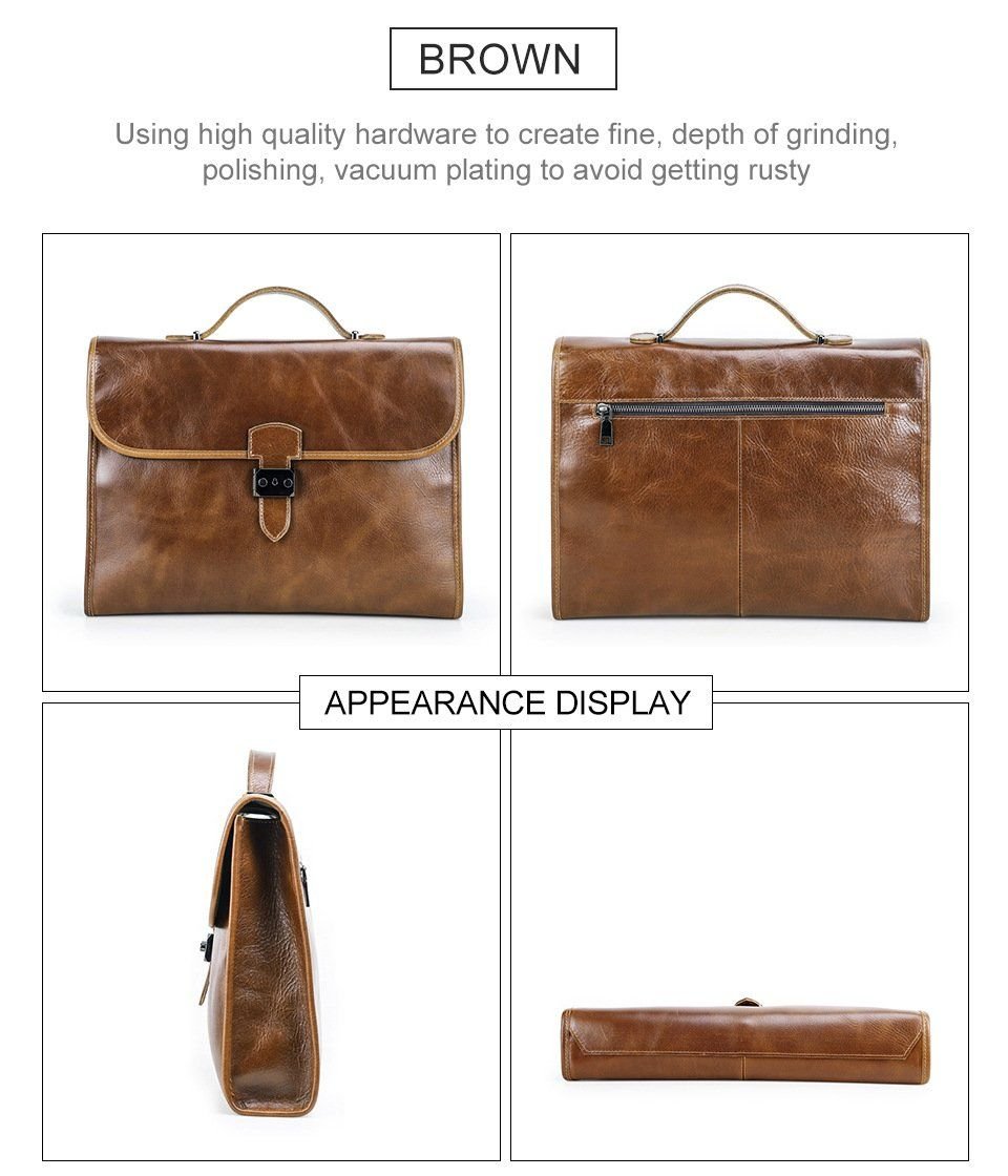 Cặp Da Thật Xách Tay Cao Cấp Đựng Laptop & Hồ Sơ TUDA SBM421