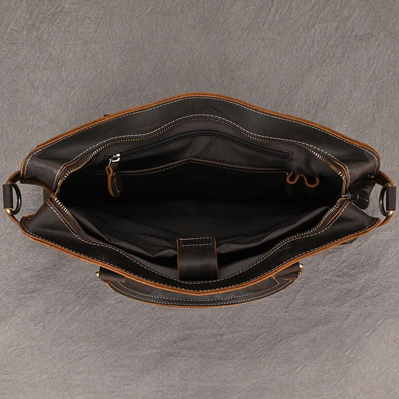 Cặp Da Công Sở Da Bò Sáp Cao Cấp Đựng Laptop RETRO SBM384