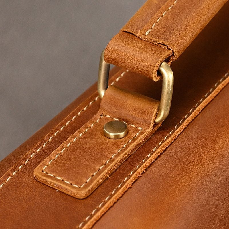 Cặp Da Công Sở Da Bò Sáp Cao Cấp Đựng Laptop VINTAGE TUDA SBM399