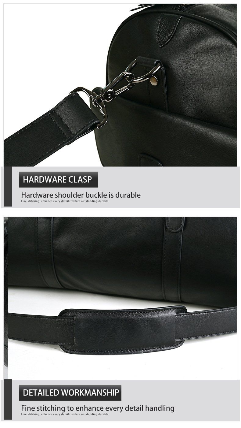 Túi Du Lịch Da Bò Thật Dung Tích Lớn Có Ngăn Chứa Giầy Phong Cách Âu Mỹ TBL416