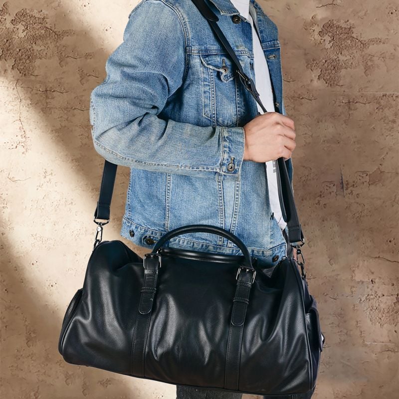 Túi Du Lịch Da Bò Thật Dung Tích Lớn Có Ngăn Chứa Giầy Phong Cách Âu Mỹ TBL416