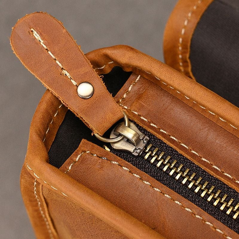 Cặp Da Công Sở Da Bò Sáp Cao Cấp Đựng Laptop VINTAGE TUDA SBM399