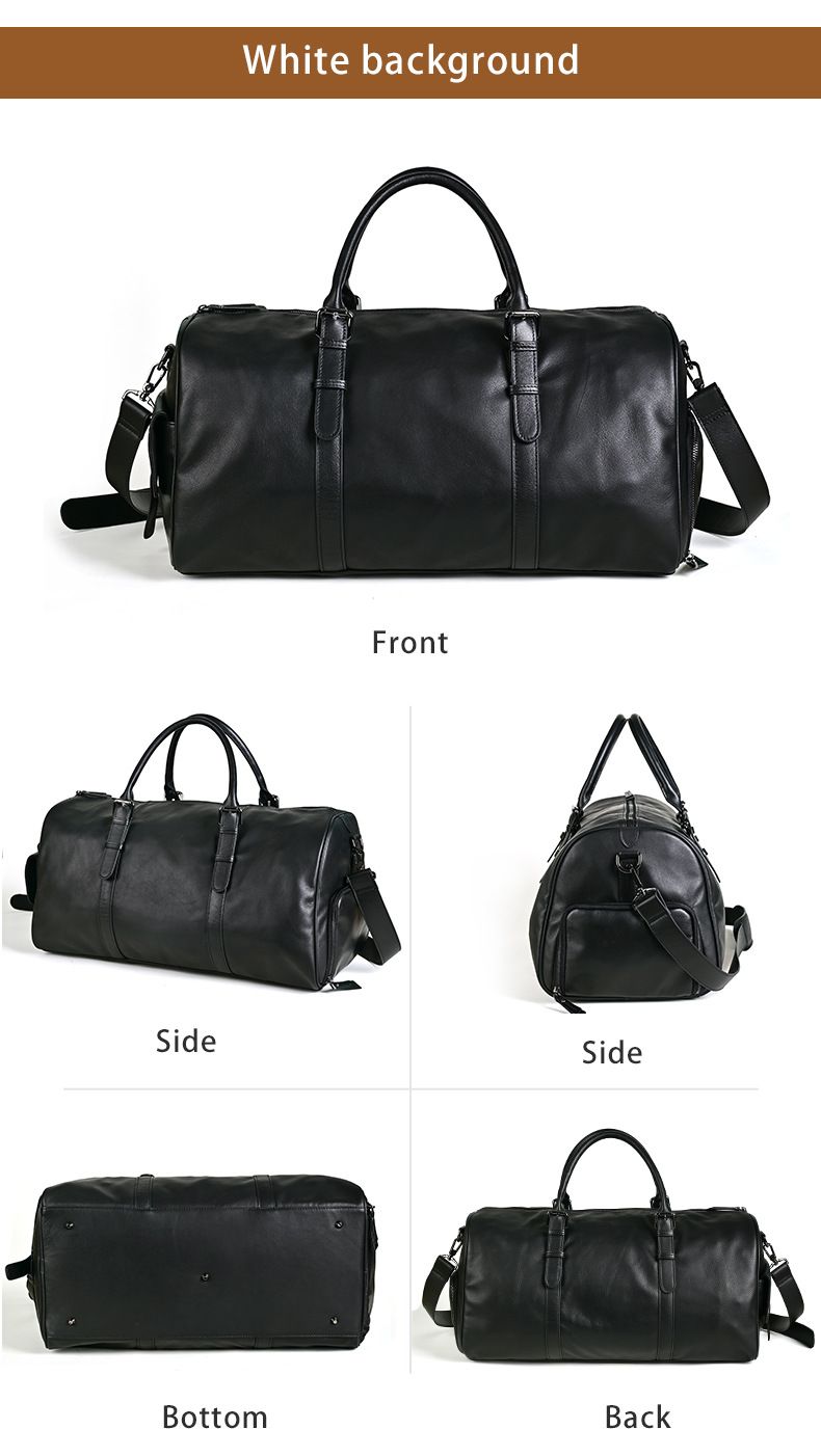 Túi Du Lịch Da Bò Thật Dung Tích Lớn Có Ngăn Chứa Giầy Phong Cách Âu Mỹ TBL416