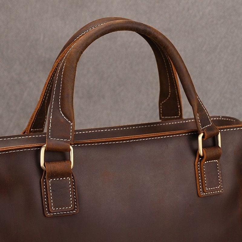 Cặp Da Công Sở Da Bò Sáp Cao Cấp Đựng Laptop RETRO SBM384