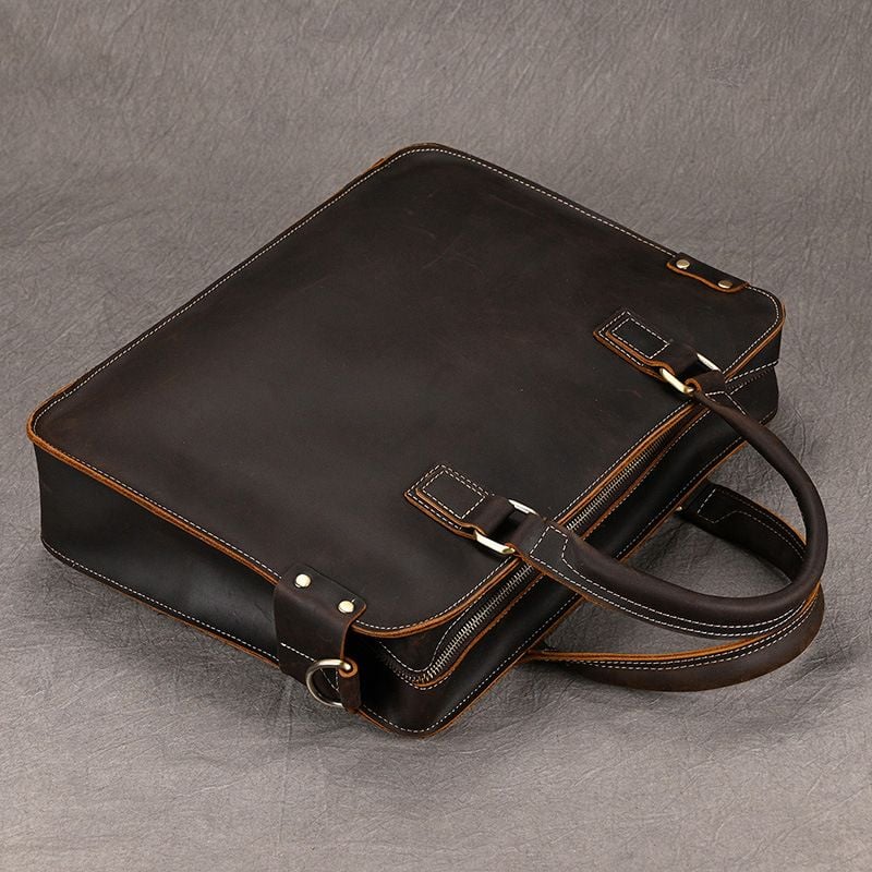 Cặp Da Công Sở Da Bò Sáp Cao Cấp Đựng Laptop RETRO SBM384