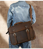 Cặp Da Công Sở Da Bò Sáp Italy Cao Cấp Đa Năng Kết Hợp Balo SBM390