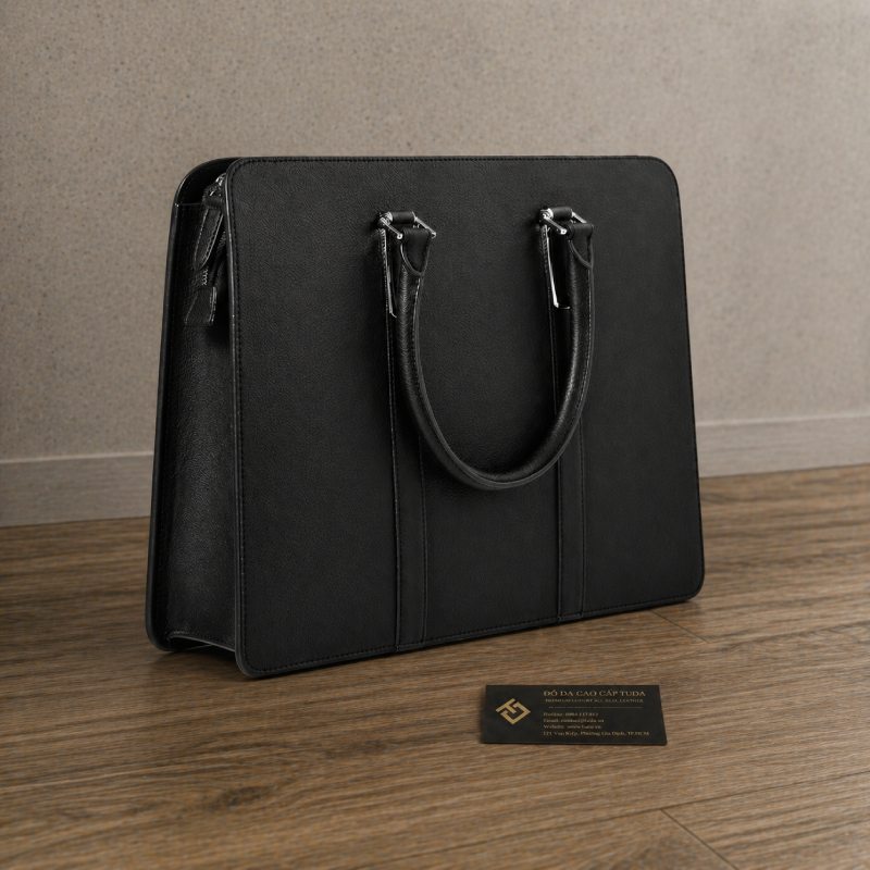 Cặp Da Bò VEG Patina Italy Cao Cấp Xách Tay Đựng Laptop & Hồ Sơ Bussiness Men TUDA SBM282
